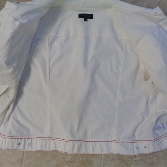 Talbots White Denim Jeans Jacket - Picture 11 of 11